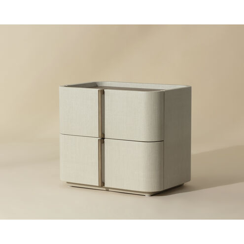 Jamille 26 X 22 inch Cream Night Stand, Small